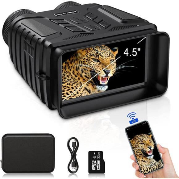 4K Night Vision Goggles, 4.5´´ Screen Binoculars,...
